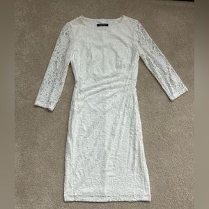 KASPER white lace dress XS